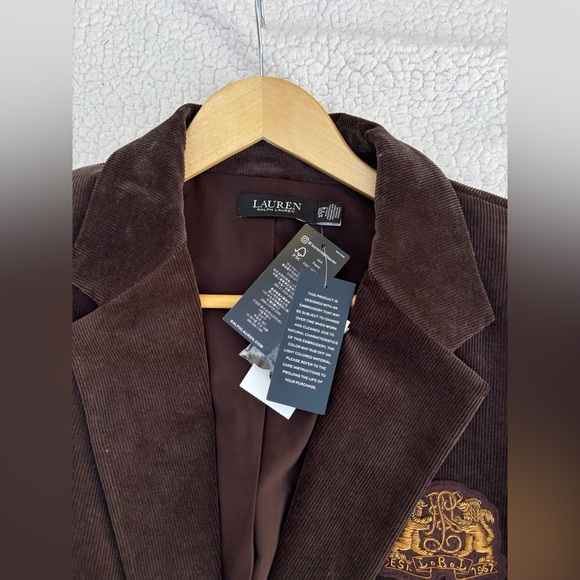 NWT Lauren Ralph Lauren Plus Size Bullion-Patch Corduroy Blazer - Picture 3 of 10